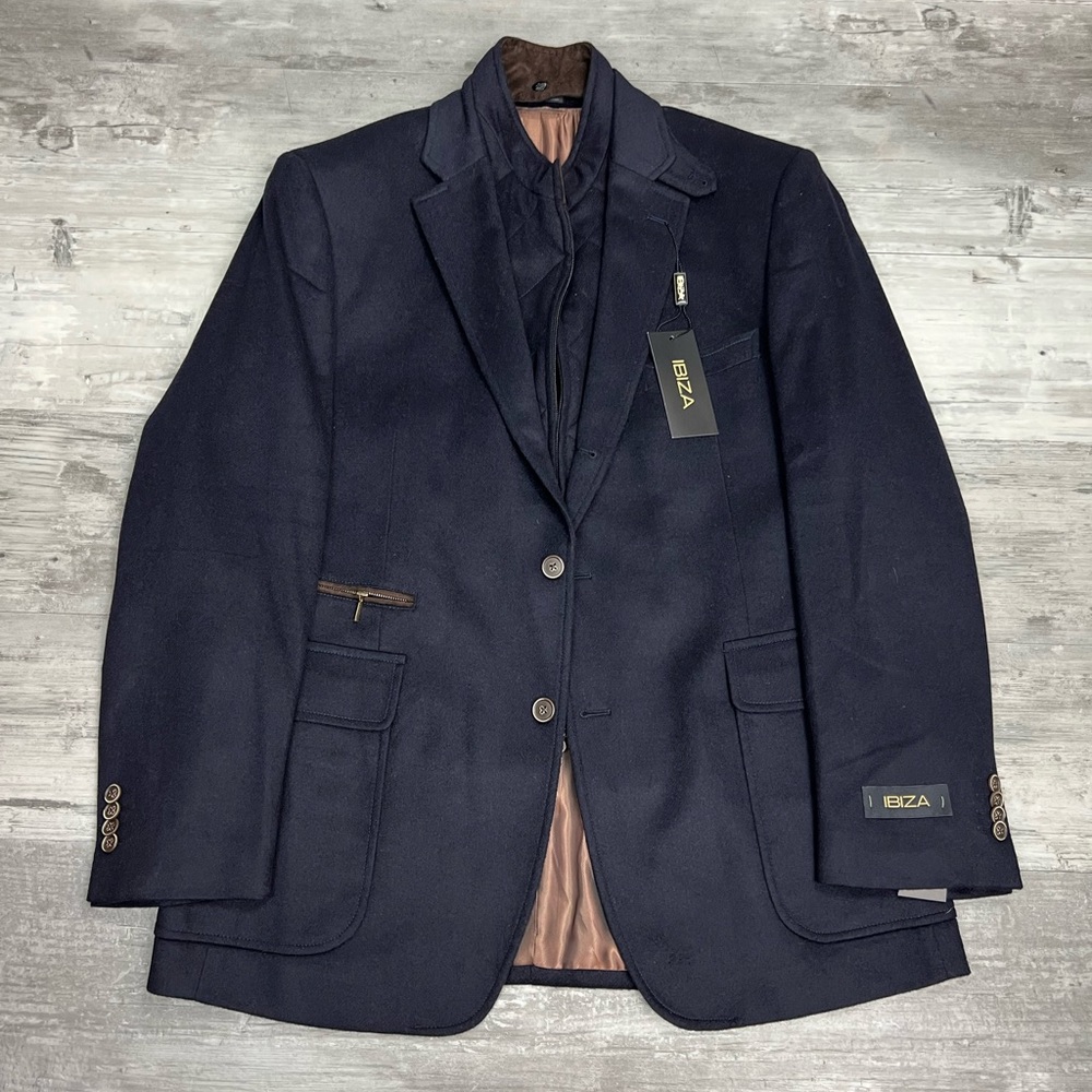 IBIZA Men’s Navy Sport Coat Blazer